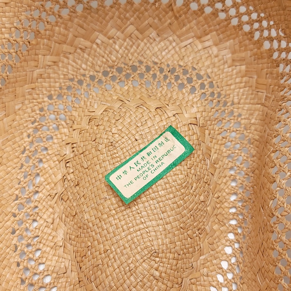 Woven Straw Western‎ Sun Hat Women's Small Feather Band Wire Rim Swiftie Outfit - Picture 7 of 8